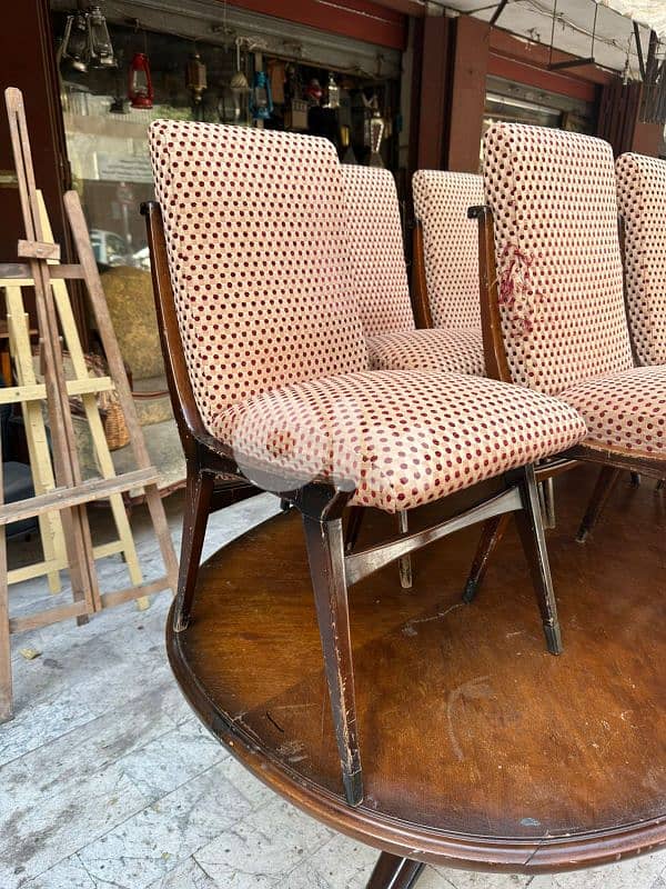 12 dining chairs 1950's كراسي سفرة خمسينات عدد ١٢ تصميم رائع 1