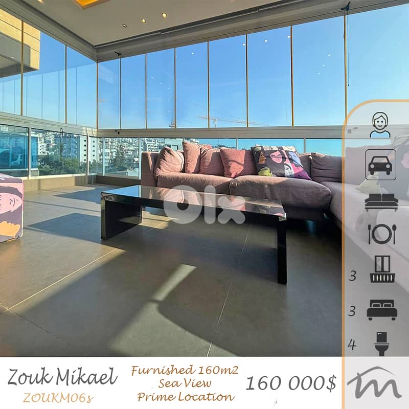 Zouk Mikayel | Prime Investment | Signature 160m² | Open Sea View 0