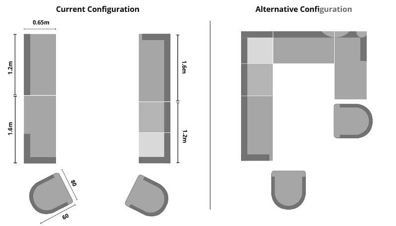 طقم كنبات - Modular sofa set 1