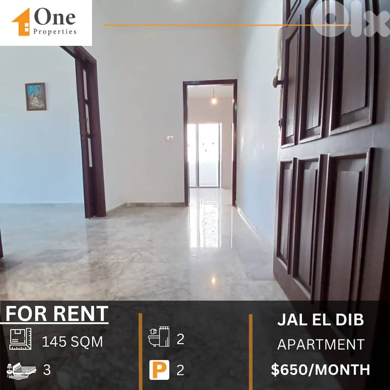 APARTMENT FOR RENT IN JAL EL DIB 0
