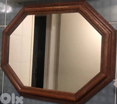Bathroom wooden mirror