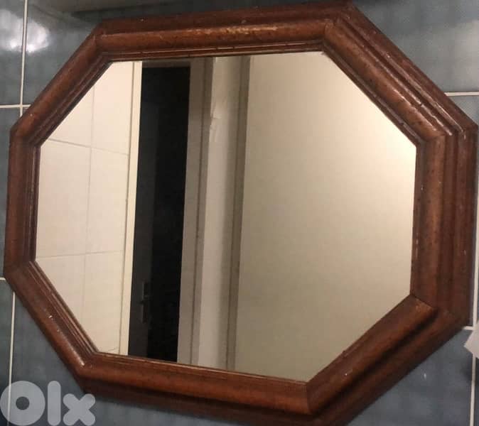 Bathroom wooden mirror 0