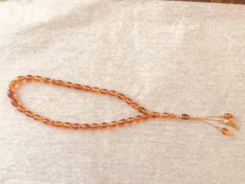 Luxury Baltic Amber Beads with Insects & 18K Gold 5g 2