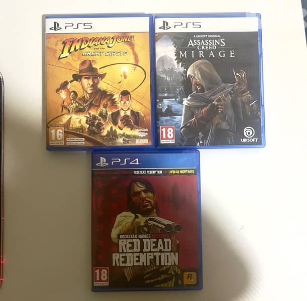 Red Dead 1 / AC Mirage / Indiana Jones Pre-Owned 0