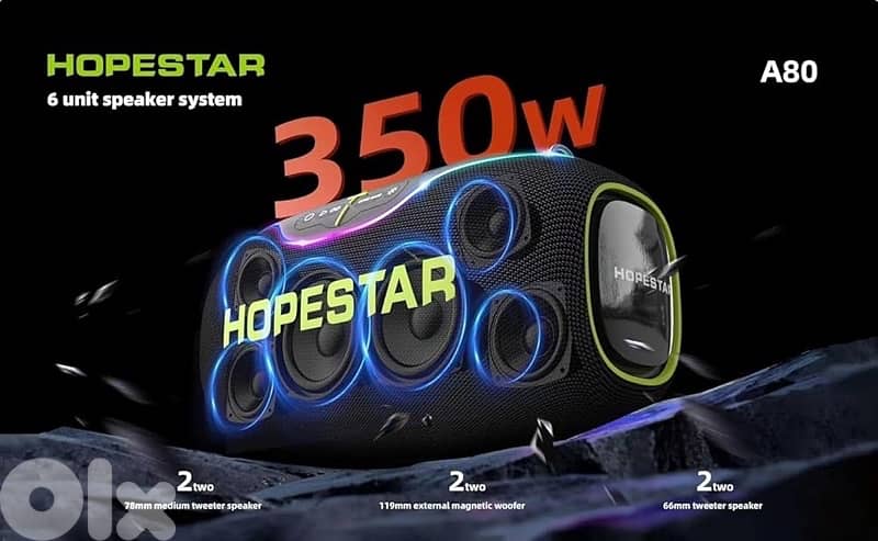 350W portable Bluetooth speaker 0
