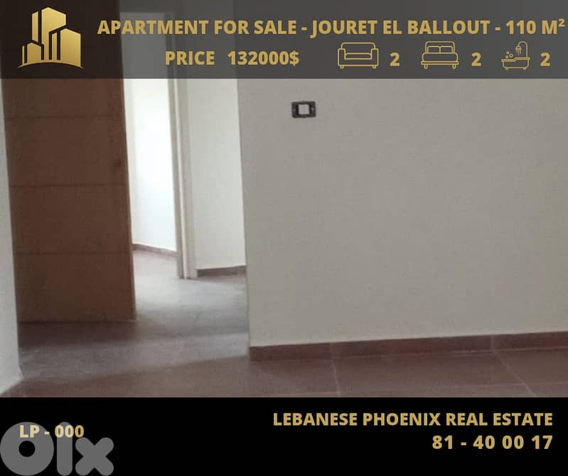 Payment Facilities apartmentS in Jouret El Ballout With open view 0