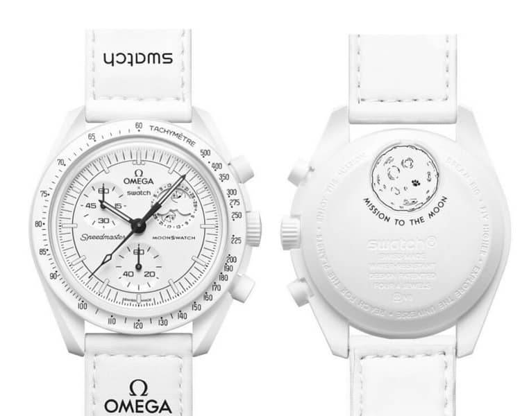 Swatch X Omega Watch Mission to the Moonphase Snoopy White Brand New 1