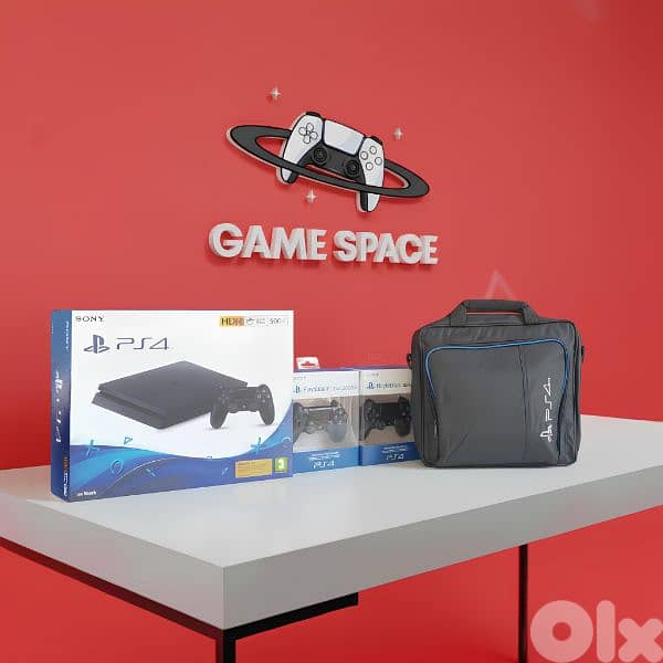 PS4 Slim + 2 Controllers + Bag + 10 Games + 90-day warranty 0