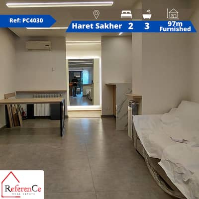 Furnished apartmen in Haret Sakher for rent شقة جاهزة في حارة صخر