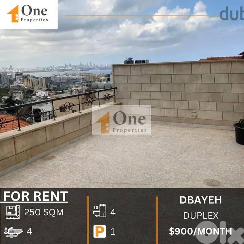 DUPLEX FOR RENT DBAYEH 0