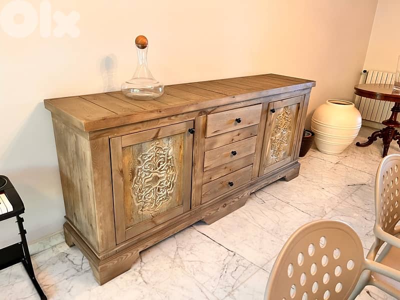 Massive Dining Table with 2 buffet 1