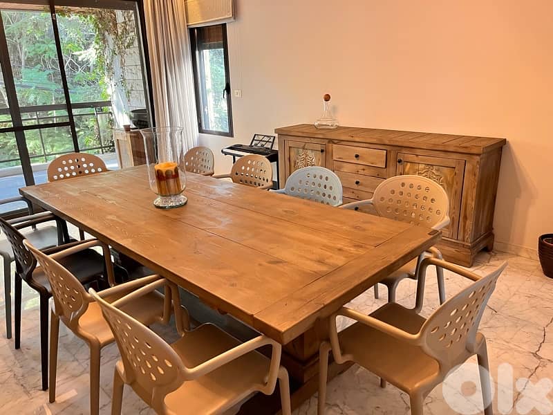 Massive Dining Table with 2 buffet 3