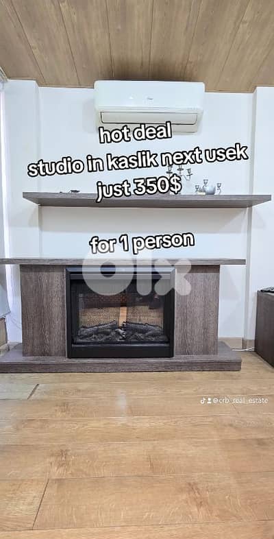 hot deal studio in kaslik near usek for only 350$ FURNISHED DELUX