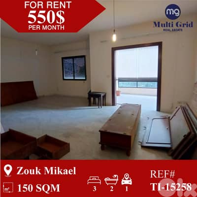 TI-15258 / Apartment for Rent in Zouk Mikael, شقة للايجار في زوق مكايل