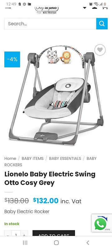 lionelo brand electric swing