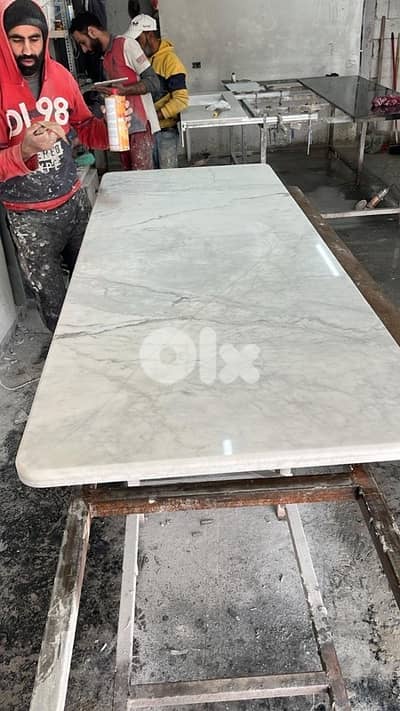 top of marble table