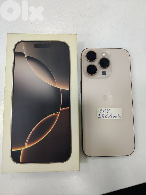apple iphone 16 pro 256GB 100% battery health 0