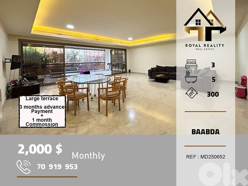 apartments for rent in baabda  شقق للايجار في بعبدا 0