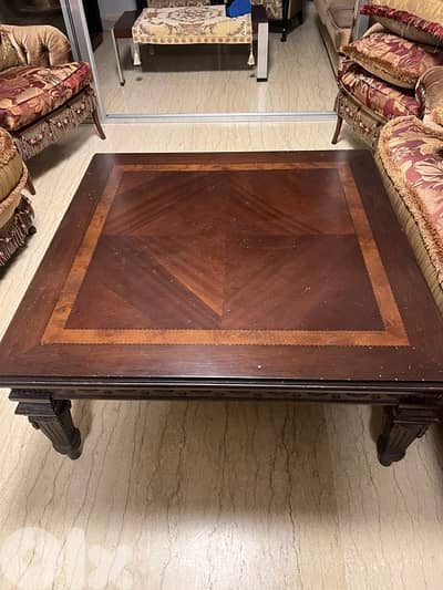 brown square table