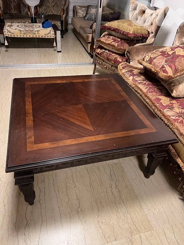 brown square table 1