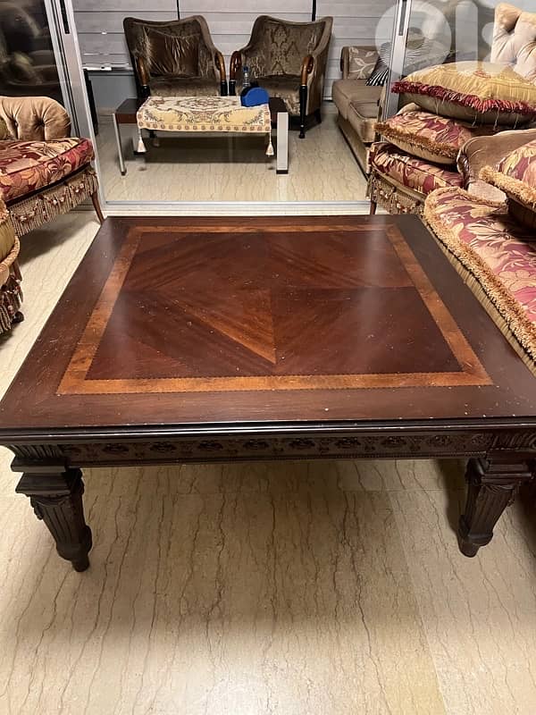 brown square table 3