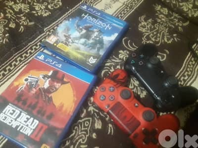 Ps4 slim 5ar2a ma3 maskteyn 1 mnoun original + 2cd