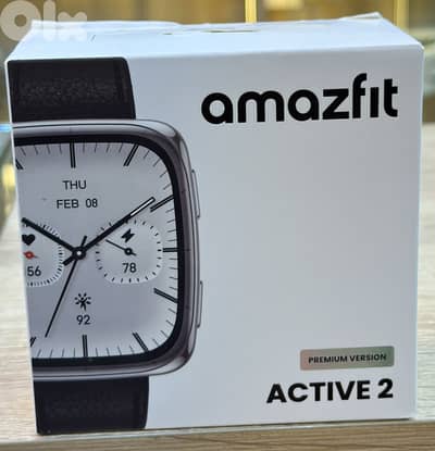 Amazfit Active 2 premium version Square Black Leather