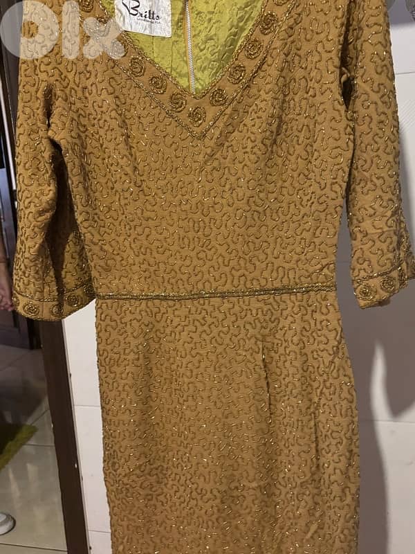 VINTAGE Dress فستان مطرّز بالخرز 1950 4