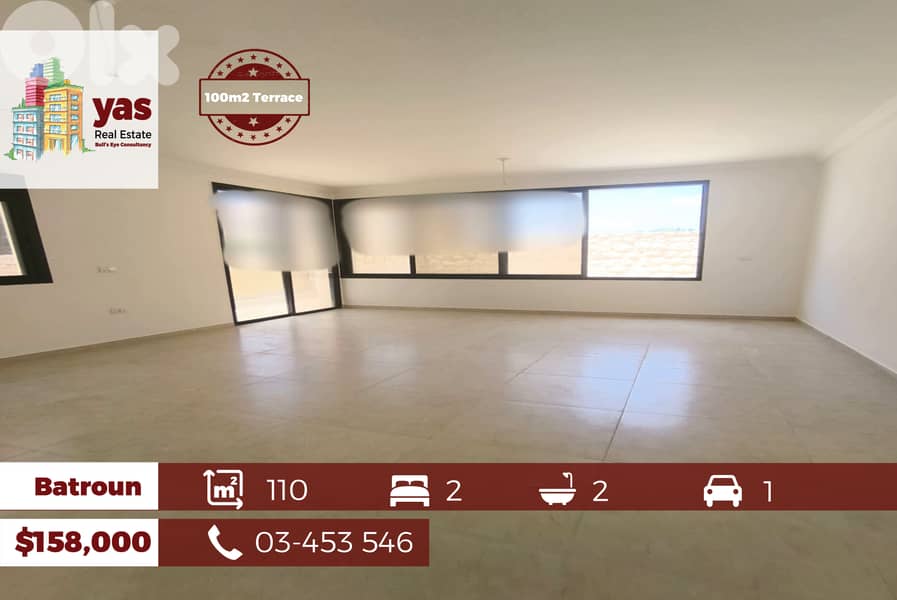 Batroun 110m2 | 100m2 Terrace | New Apartment | Luxury | HJ/TYT | 0