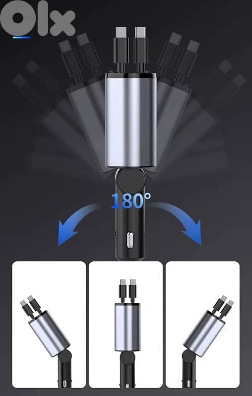 Car Charger – Multi Port & Rotating 0