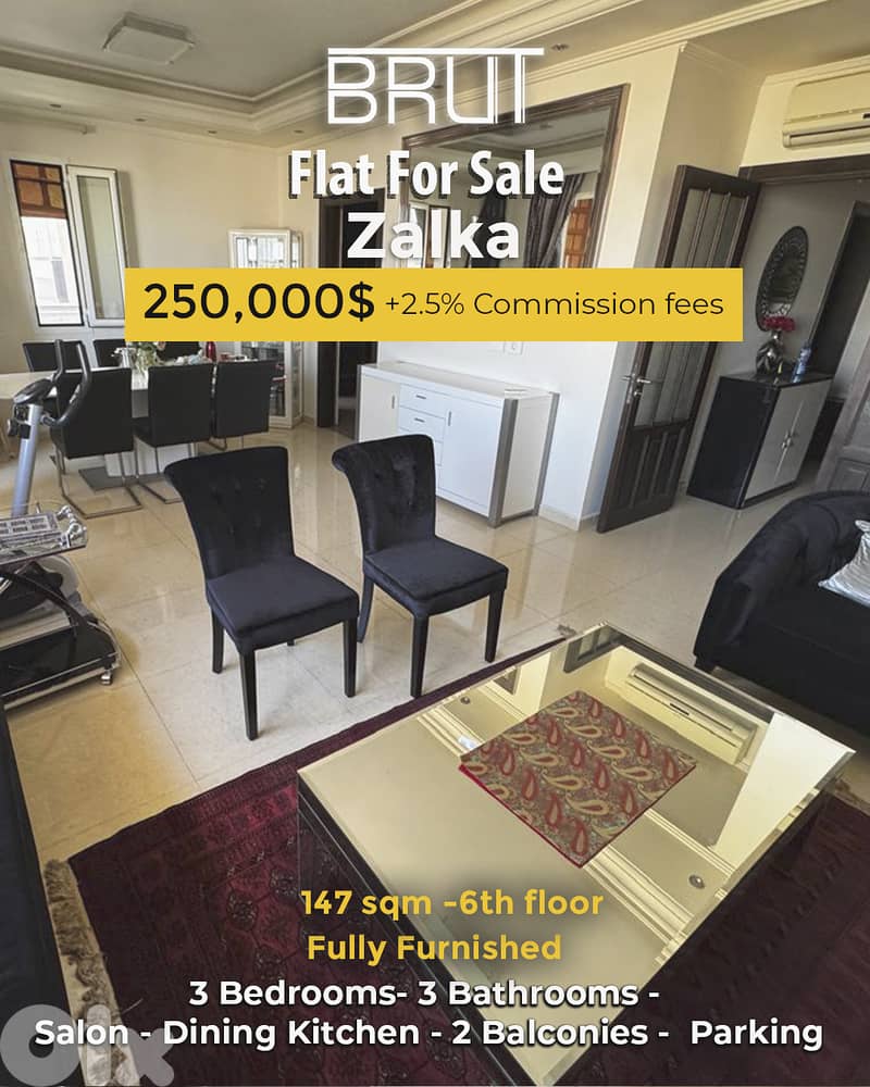 Furnished apartment for Sale in Zalka - 147 sqm - New Building 0