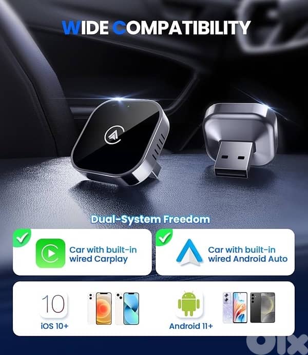 wireless carplay & Android Auto Adapter 1