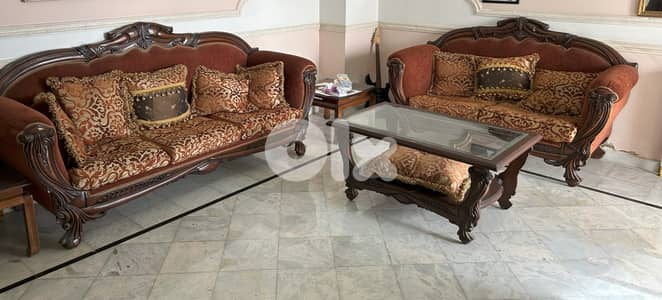 Good condition. 3-seat + 2-seat + 2x bergere