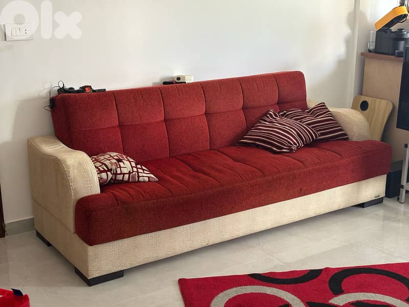 Good condition - 2x sofa bed + 2x bergere 3