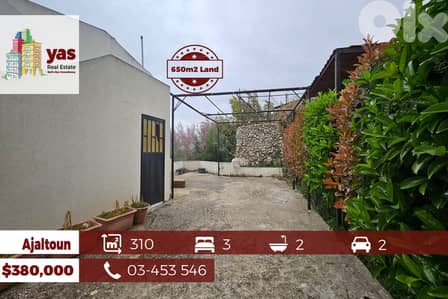 Ajaltoun 310m2 | 650m2 Land | Two Floors | Open View | TO
