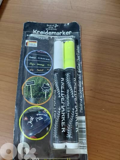 liquid chalk marker 2pc , waterproof