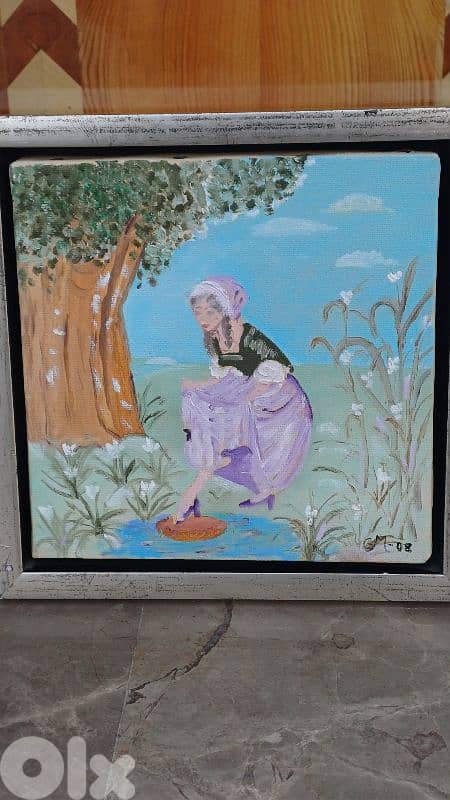 لوحة رسم زيتي اوروبية 1
