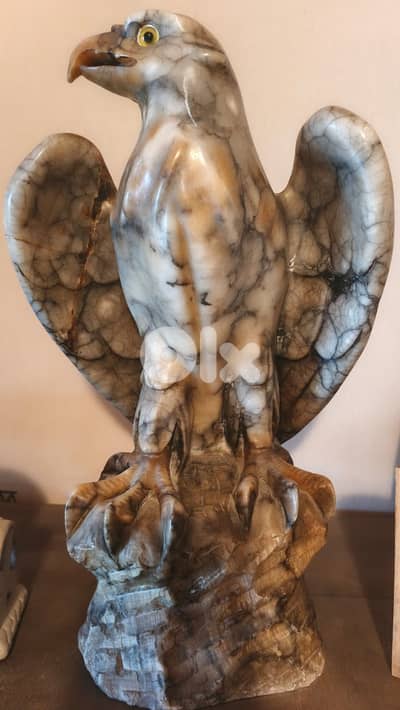 Antique marble eagle
