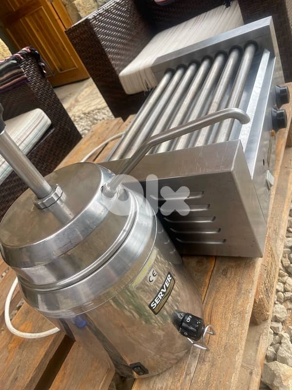 cheddar machine and hot dog grill 1