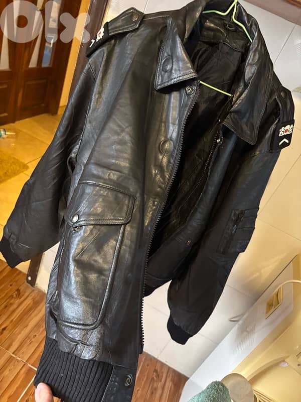 Vintage Real 100% leather jacket 1