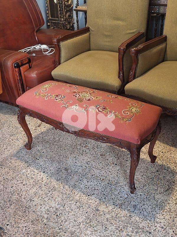 antique aubisson handmade bench 1