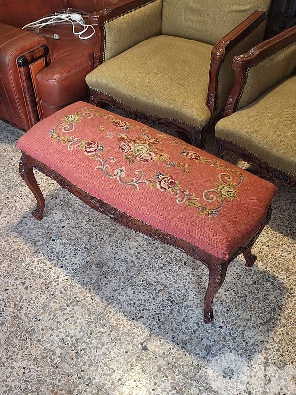 antique aubisson handmade bench 2
