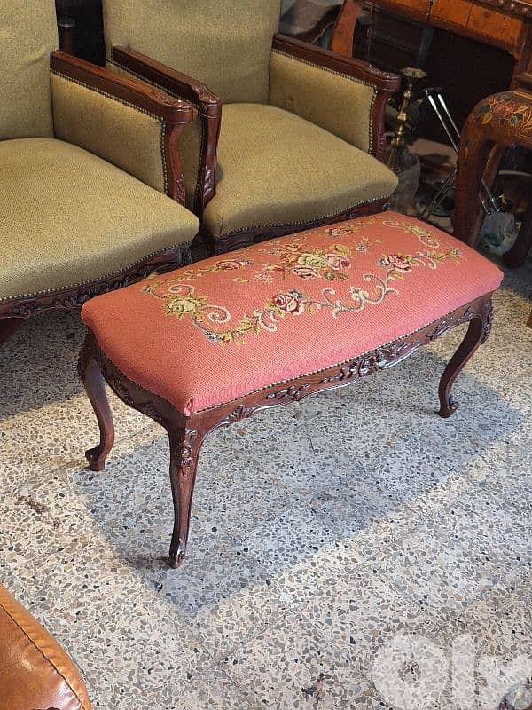 antique aubisson handmade bench 3