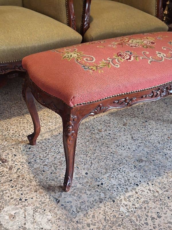 antique aubisson handmade bench 4