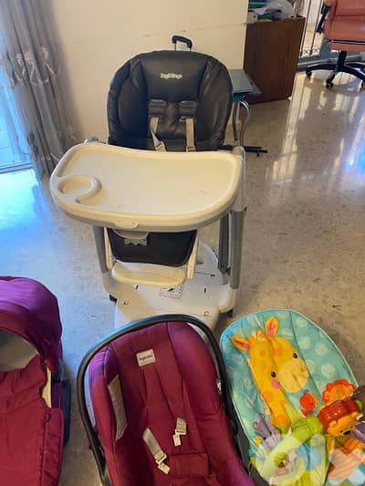 High chair, stroller, car seat….