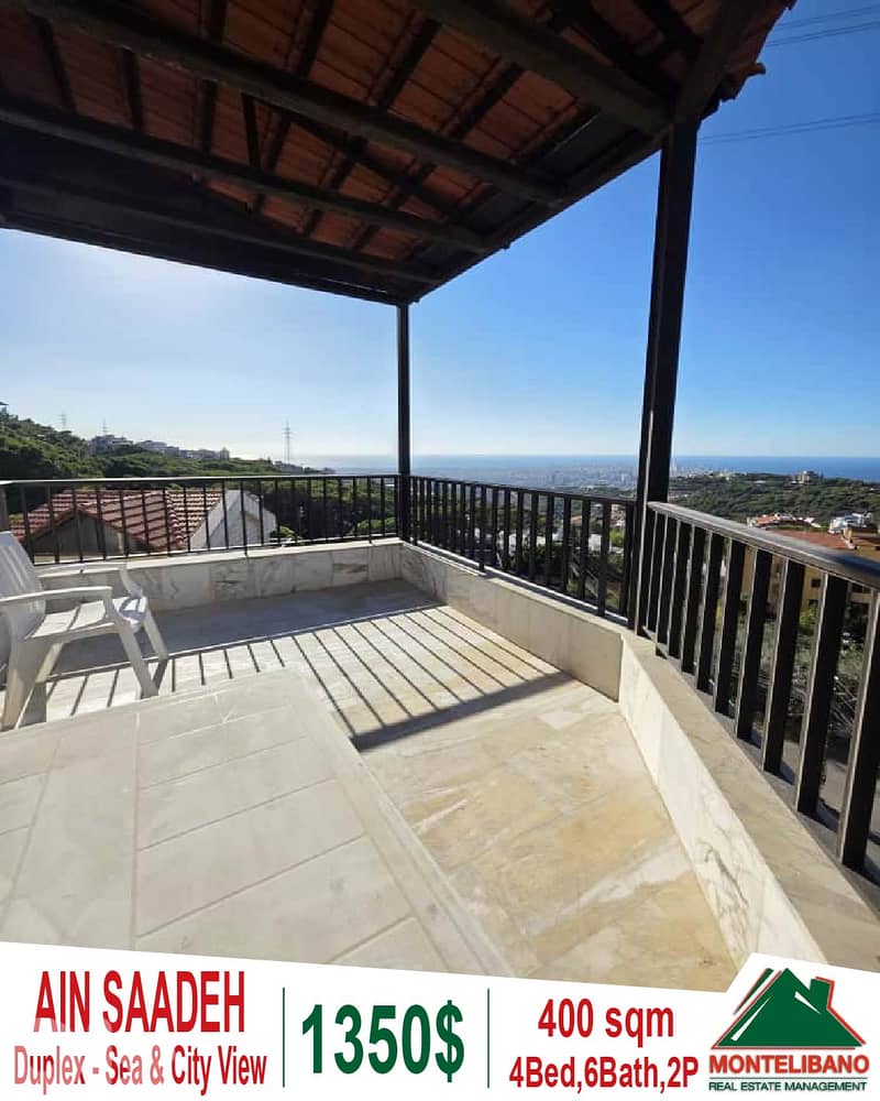400 sqm Duplex For Rent in Ain Saadeh (عين سعادة) with Sea & City View 0