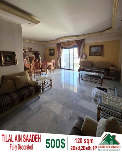 Fully Decorated 120 sqm Apartment For Rent in Tilal Ain Saadeh+View