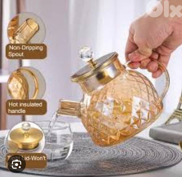 إبريق زجاج حراري فاخر 2