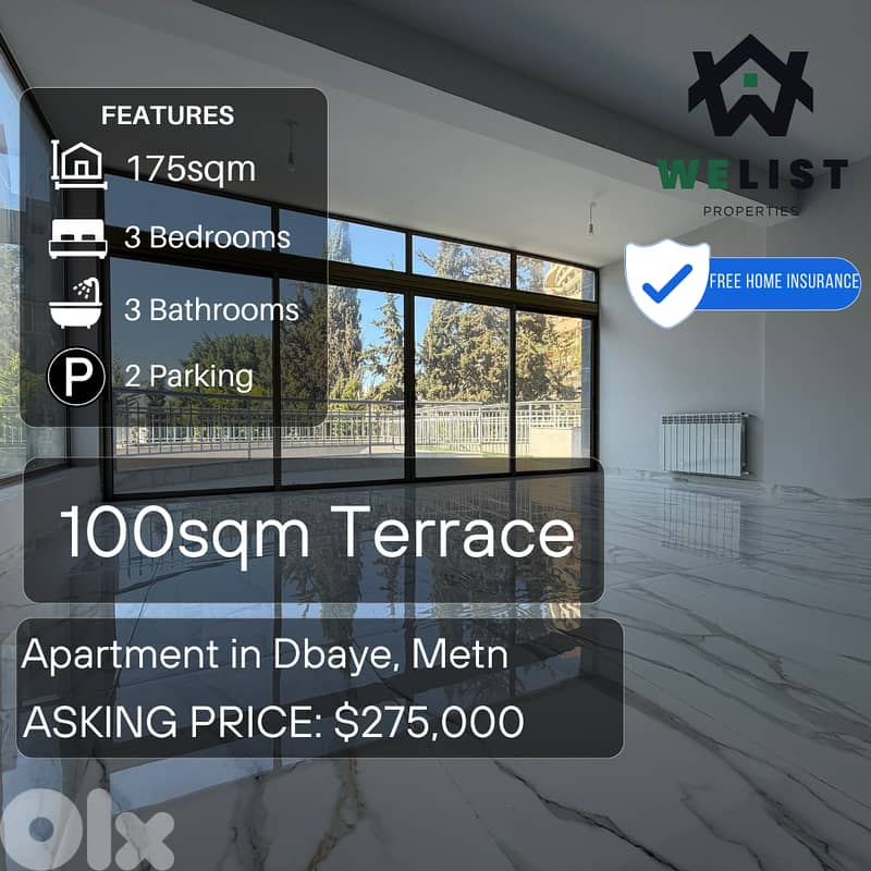 Apartment for sale in Dbayeh شقة للبيع في منطقة ضبية 0