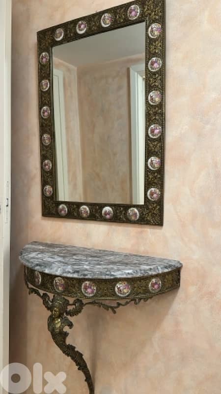 mirror and console set limoge 0